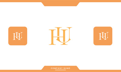 HU, UH, H, U, Abstract Letters Logo Monogram