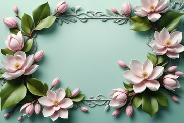 beautiful abstract background with bright flowers