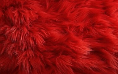 Obraz premium High-quality red plush fur close-up image