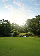 Golf course green in Oak Island , Brunswick County, North Carolina - 777529406