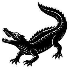 crocodile silhouette vector illustration,turnstone house,Cute cartoon dragon characters,Holiday t shirt,Hand drawn trendy Vector illustration,svg crocodile face,dragon on black background
