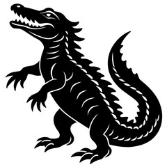 crocodile silhouette vector illustration,turnstone house,Cute cartoon dragon characters,Holiday t shirt,Hand drawn trendy Vector illustration,svg crocodile face,dragon on black background
