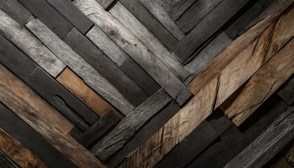 Naklejka na ściany i meble Sleek Dark Wood Grain Design