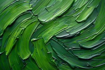 Abstract green oil painting background.