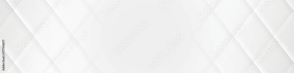 Poster Gray and white diagonal line architecture geometry tech abstract subtle background vector illustration. Grey white abstract background paper shine and layer element vector for presentation design.