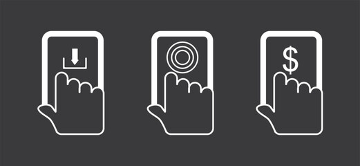 2d illustration Dollar symbol target