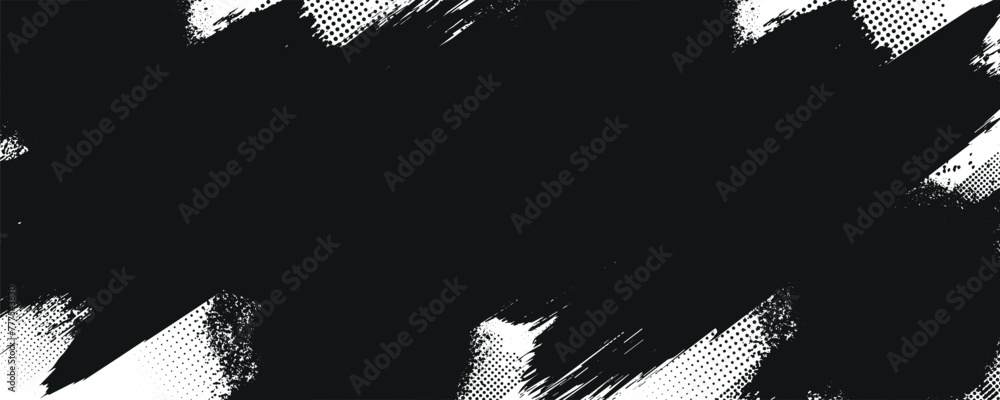 Poster background for text. isolated grunge traces banners set. black paint. abstract splatter grunge with 