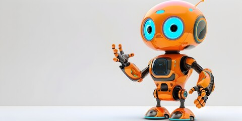 Friendly Robotic Language Tutor Assisting with Multilingual Learning and Communication - obrazy, fototapety, plakaty