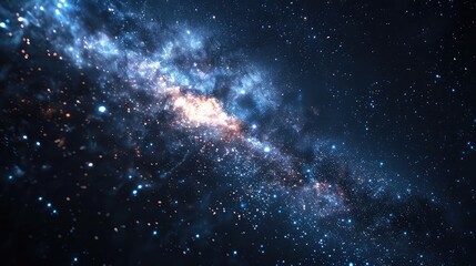 A cosmic void filled with swirling stardust and shimmering galaxies,
