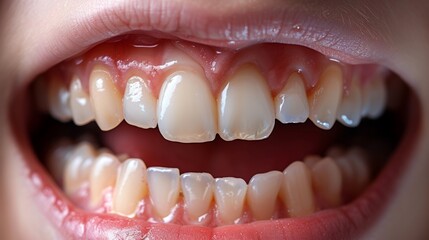 Inflamed gums reveal the silent threat of gum disease. Open mouth, redness, warning signs unseen. Act before it worsens.
