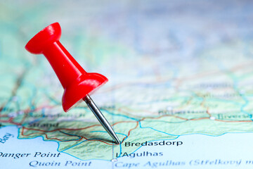 Bredasdorp, South Africa pin on map
