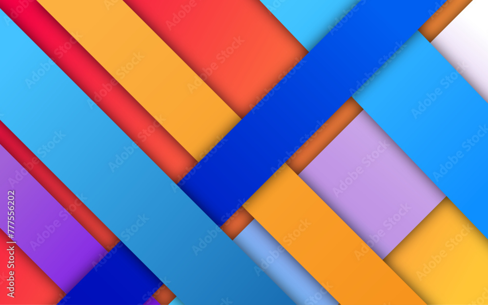 Aufkleber modern dynamic stripes colorful abstract geometric design background for business card presentation 