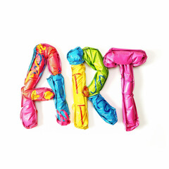 Word Art made of inflated colorful foil - 777556285