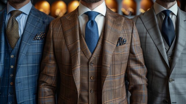 Elegant formal wear for men exudes sophistication with tailored suits, crisp dress shirts, and polished shoes, epitomizing timeless style and refinement.