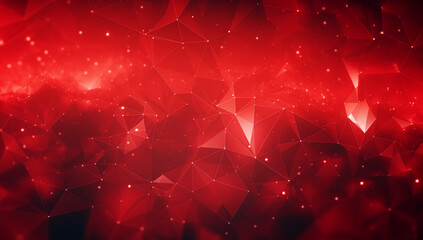A red abstract background with a lot of dots
