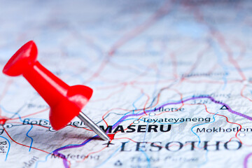 Maseru, Lesotho pin on map