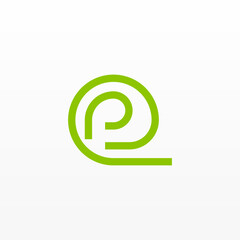 Modern minimal style initial P logo suitable for business