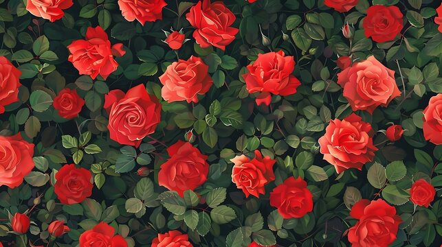 fresh red roses, perfect for a captivating wallpaper attractive look