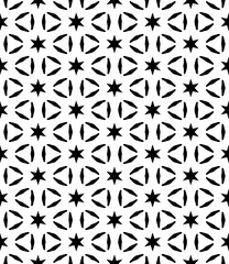 Fototapeta premium Black and white seamless abstract pattern. Background and backdrop. Grayscale ornamental design.