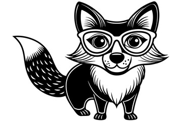 red fox cartoon vector illustration  