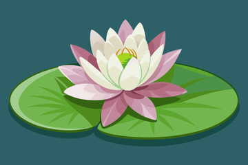 water-lily-vector-illustration