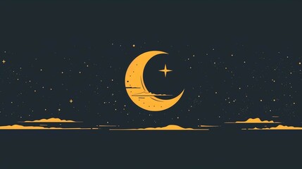 moon Simple Line icon