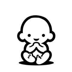  child silhouette, baby silhouette, boy, girl, vector illustration