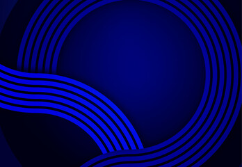 Glowing blue lines on dark blue background