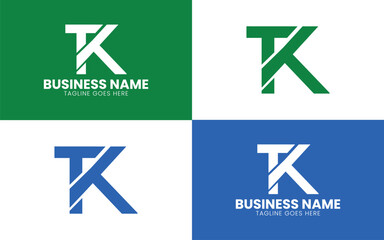 Letter TK Logo or TK monogram logo design vector