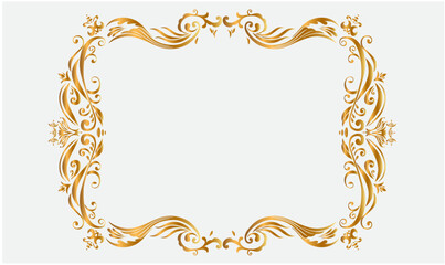 Golden noble frame Design, golden, honorable, frame PNG