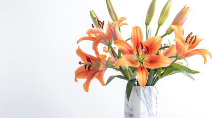 bouquet of orange lilies