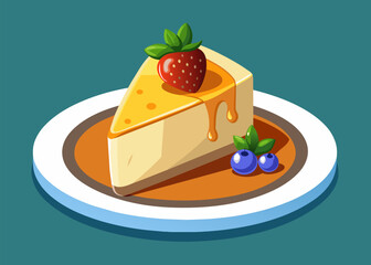Time for cheesecake: a white plate of cheesecake waiting for you