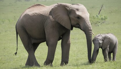 A-Mother-Elephant-Protecting-Her-Calf- 2