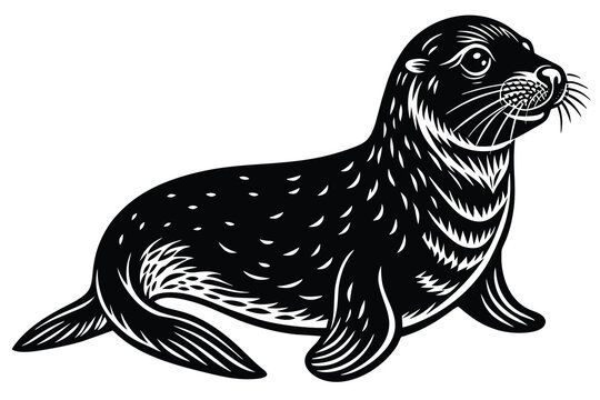 recommend clip art: seal aquatic animal vector