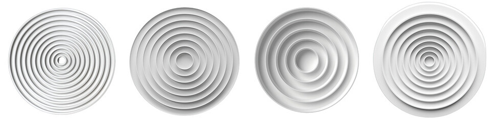 Concentric circles expanding outward Hyperrealistic Highly Detailed Isolated On Transparent Background Png File