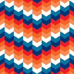 Retro 1960s 1970s Colorful Chevron Pattern 