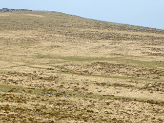 Hills of Dartmoor in Devon	