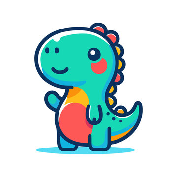 cute icon character dinosaur