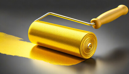 gold paint roller
