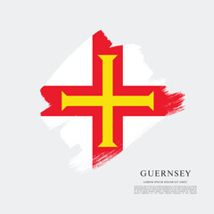 Flag of Guernsey, vector graphic design