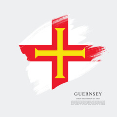 Flag of Guernsey, vector graphic design