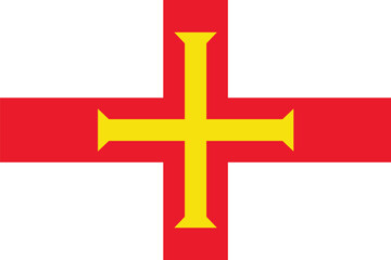 Obraz premium Flag of Guernsey, vector graphic design