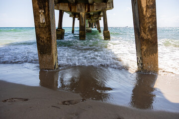 Under Anglins Fishing Pier at Lauderdale-by-the-Sea