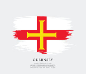 Obraz premium Flag of Guernsey, vector graphic design