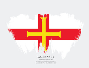 Obraz premium Flag of Guernsey, vector graphic design