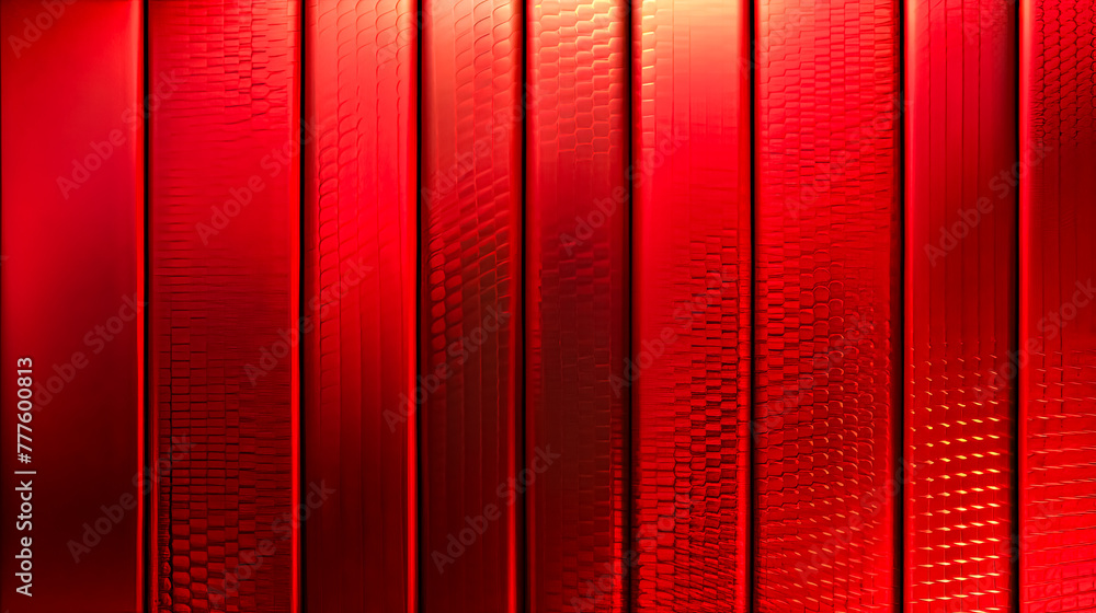 Poster a red fabric with a wave pattern