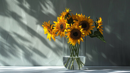 sunflowers in a vase