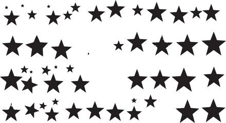 Naklejka premium Set of stars shapes vector