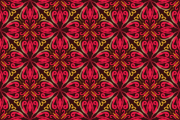 Hand drawn abstract seamless pattern, ethnic background, simple style, great for textiles, banners, wallpapers, wrapping