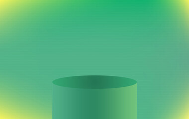 Gradient background pedestal podium